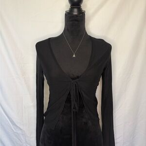 Tiger Mist Black Mesh Top